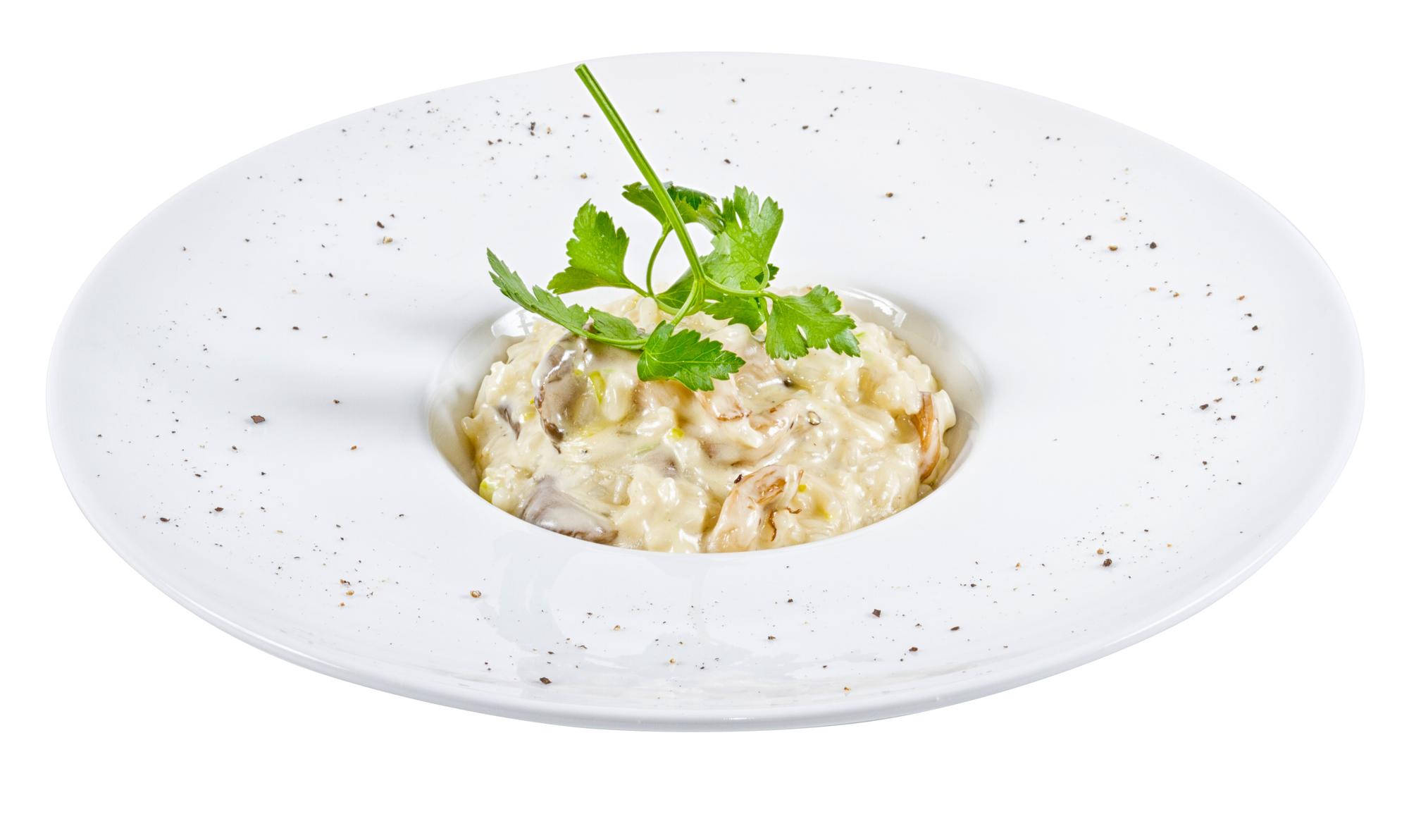 Piatto finito: risotto cremoso con erbe