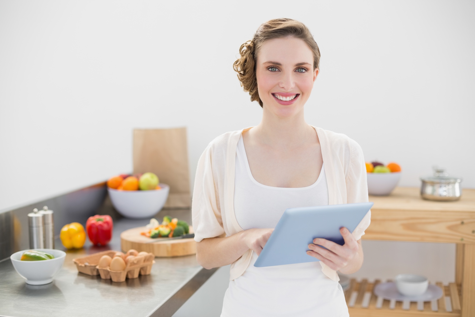 Chef che guida una lezione di cucina online